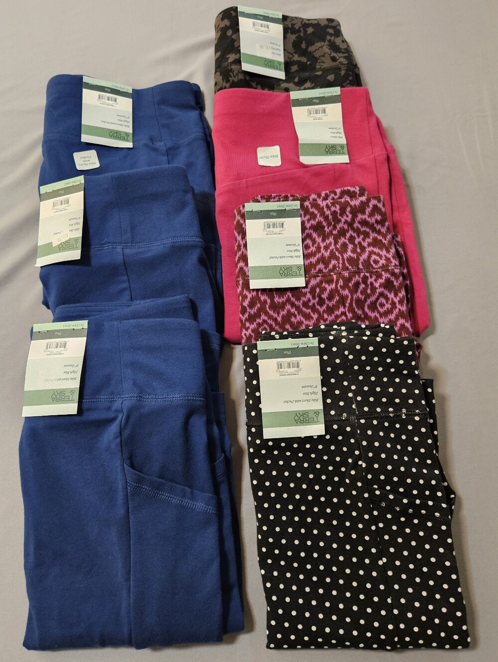 Terra & Sky Bike Shorts Bundle - Size 3X (24W-26W) - Set of 7 NWT